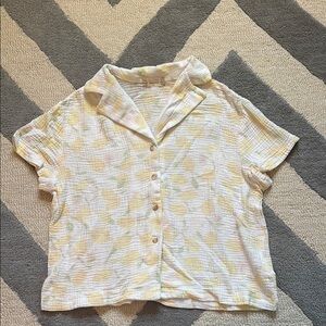 Women's Altar’d State Cotton Gauze Button Up with Lemons